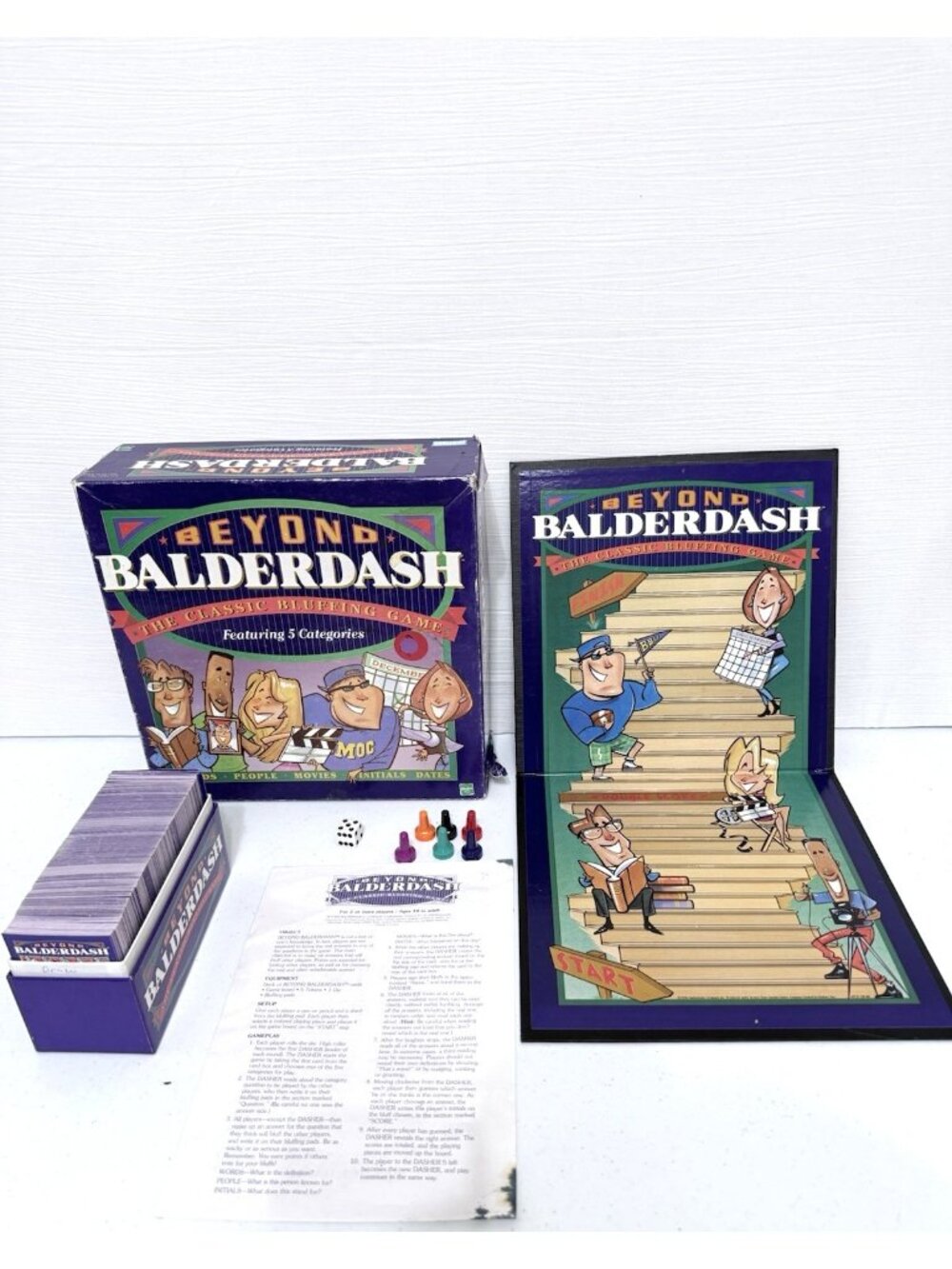 Beyond Balderdash Classic Bluffing Family Party Board Game 1997 No Score Pads